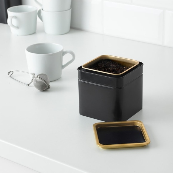 Set of 4 IKEA BLOMNING Coffee/Tea Canisters tin boxes - Picture 5 of 7